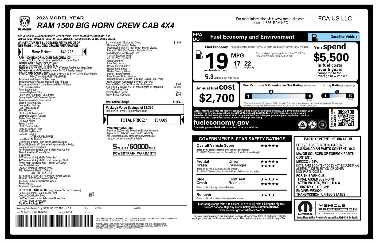 2023 RAM 1500 Big Horn