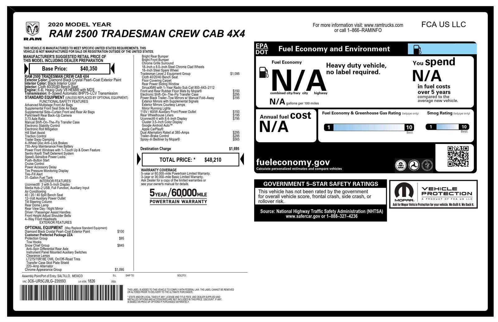2020 RAM 2500 Tradesman