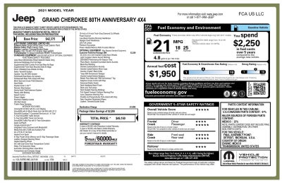 2021 Jeep Grand Cherokee 80th Anniversary